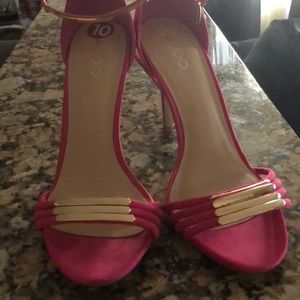 Pink and gold aldo heels
